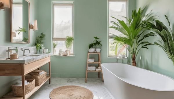 Conseils de décoration avec un meuble salle de bain vert clair