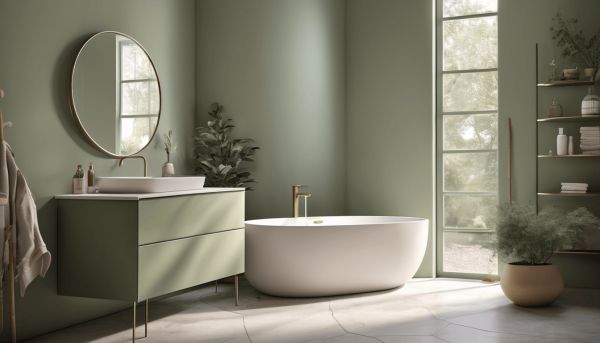 Le meuble salle de bain vert sauge pour un décor apaisant