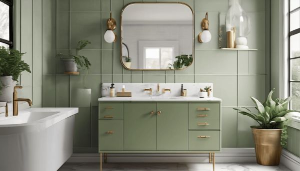Transformez votre salle de bain avec un meuble vert sauge emblématique