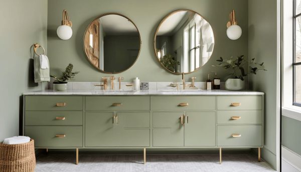 Transformez votre salle de bain avec un meuble vert sauge moderne